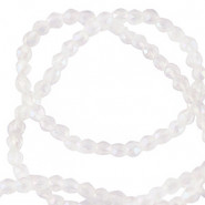 Faceted glass beads 2mm round Crystal ab coating